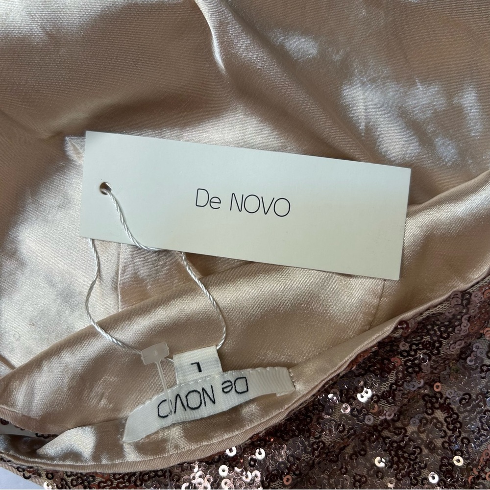 NWT De Novo Women’s Sequin Rose Gold Dress. Size M - Picture 12 of 16